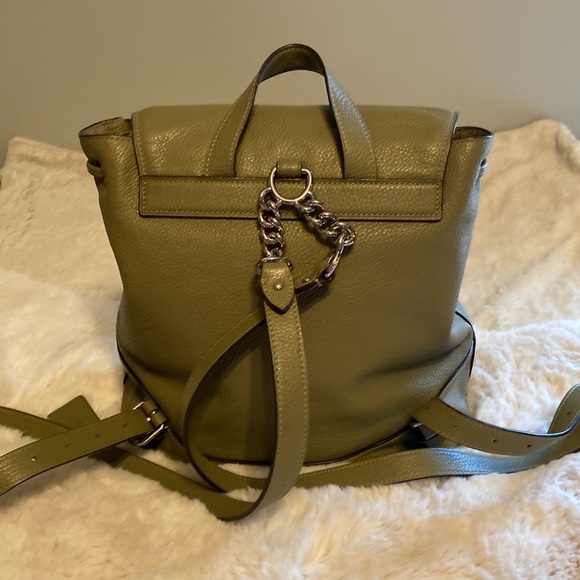 COACH Elle Light Clover Green Pebble Leather Backpack Style #F72645 NEW NWOT - Picture 3 of 13